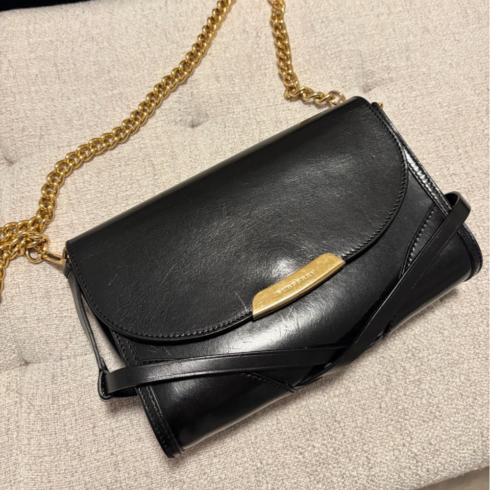 Burberry Black Leather Purse